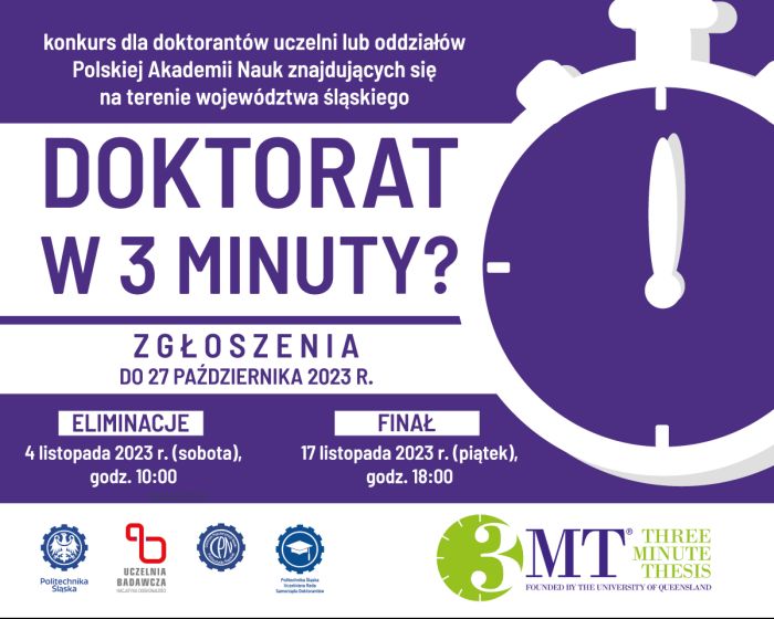 Trwa nabór do konkursu Three Minute Thesis